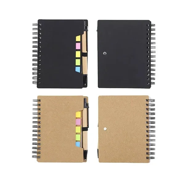 Kraft Paper Notebook and Sticky Notes Set
