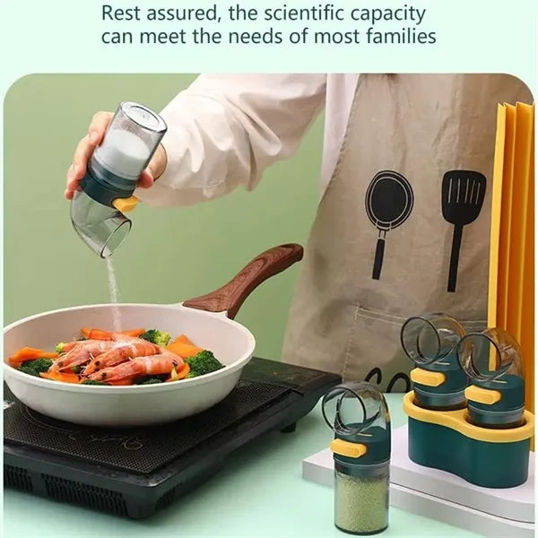 Two Seasoning Jars With Controlled Quantity