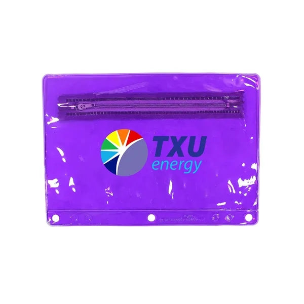 Premium Transparent Vinyl Zippered Pack, Full Color Digital