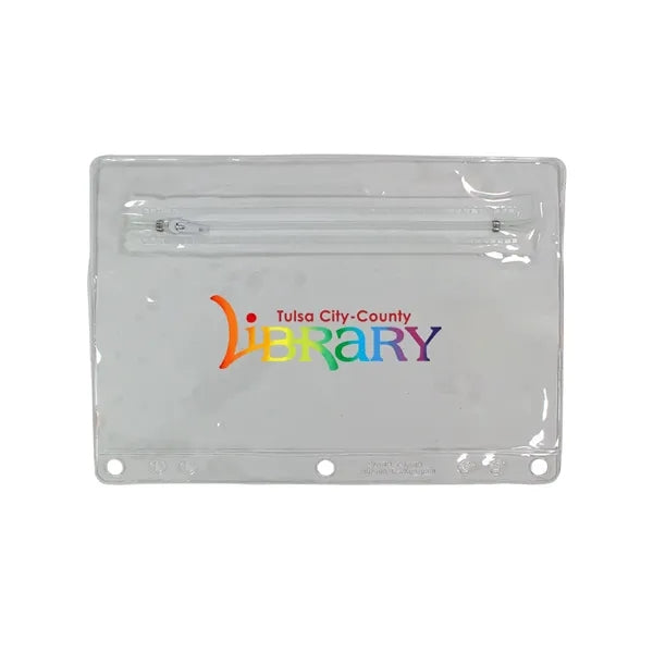 Premium Transparent Vinyl Zippered Pack, Full Color Digital