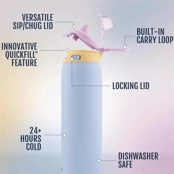 22Oz Stainless Steel Water Bottle With Quick Fill Technology