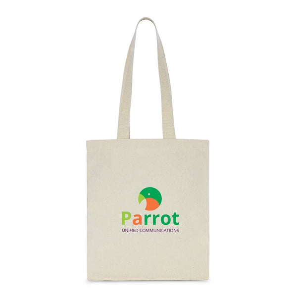 Canvas Book Bag w/ Gusset - Natural