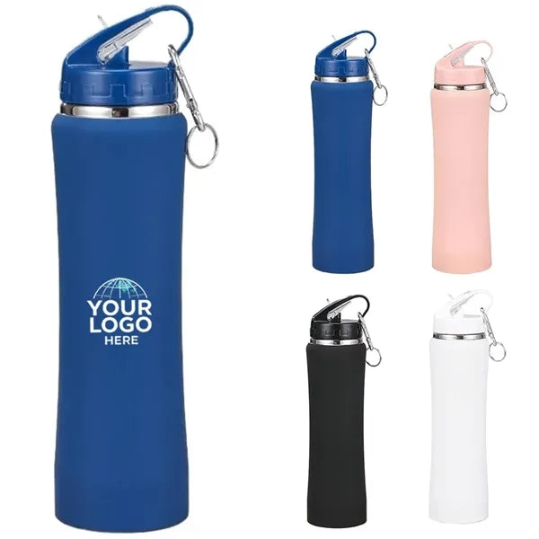 17/20/25 Oz. Stainless Steel Water Bottle with Straw and Lid