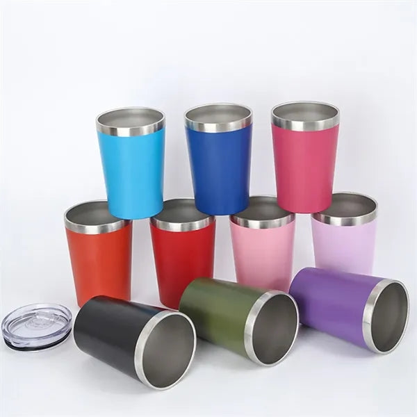 12 Oz Stainless Steel Insulated Coffee Tumbler With Lid