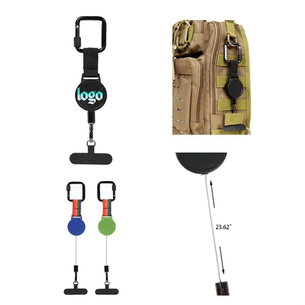 Square Lock Woven Bag Telescopic Key Chain