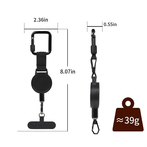 Square Lock Woven Bag Telescopic Key Chain