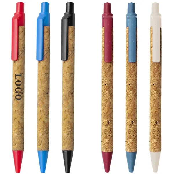 Wheat Straw Eco Friendly Cork Recycled Ballpoint Pens