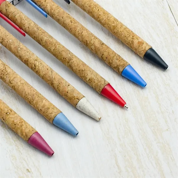 Wheat Straw Eco Friendly Cork Recycled Ballpoint Pens