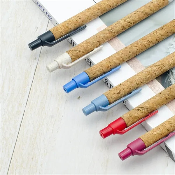 Wheat Straw Eco Friendly Cork Recycled Ballpoint Pens