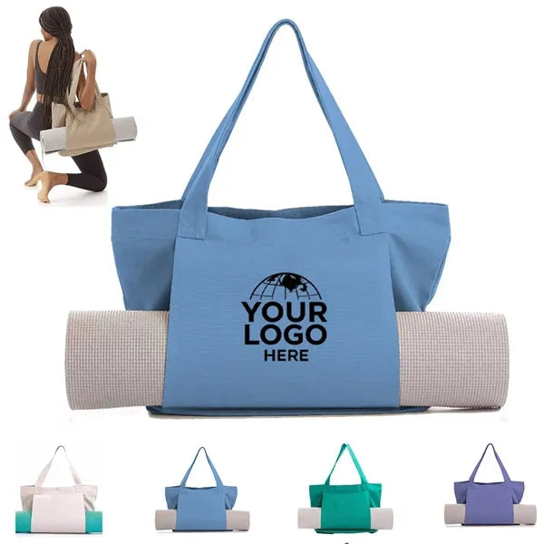 Big Capacity Yoga Mat Carrier Fitness Canvas Tote Bag