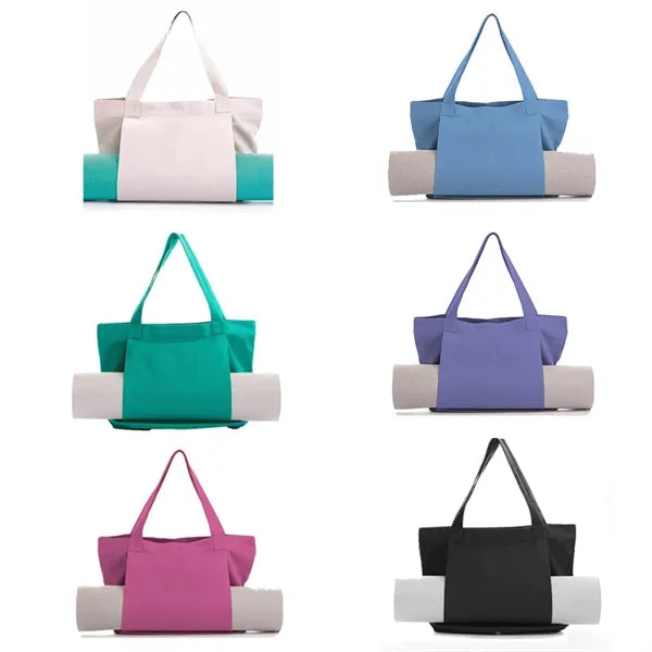 Big Capacity Yoga Mat Carrier Fitness Canvas Tote Bag