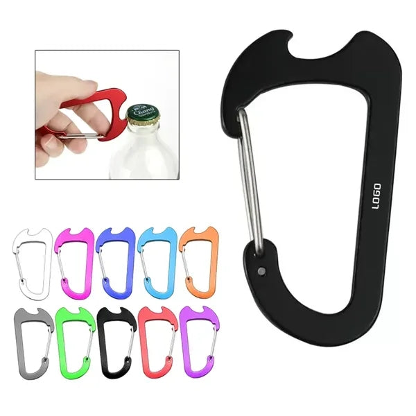 Aluminum Carabiner with Bottle Opener
