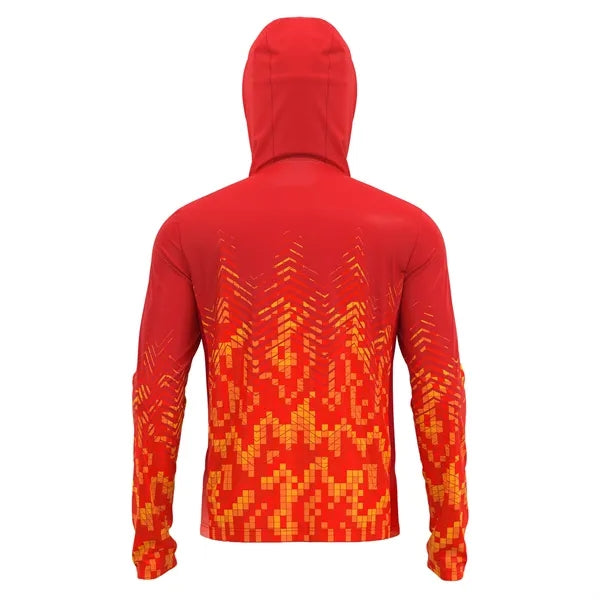 Men's 180 GSM Fishing Hoodie T-Shirt With Neck Gaite