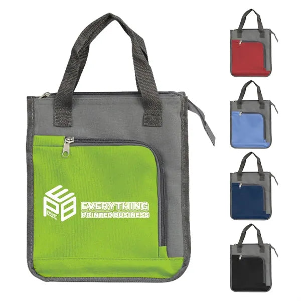Color-Block Insulated Cooler Tote Bag