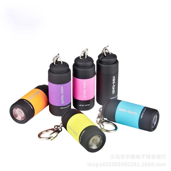 Mini LED Torch Keychain USB Light