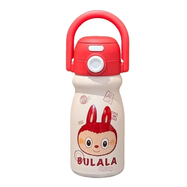 17 oz Kids Stainless Steel Vacuum Bottle W/ Handle Straw Lid