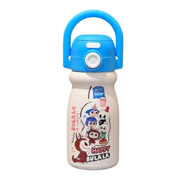 17 oz Kids Stainless Steel Vacuum Bottle W/ Handle Straw Lid