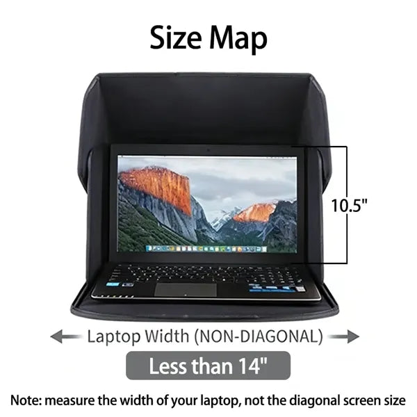 Laptop Sun Shade for 14 Inch for Working Outside