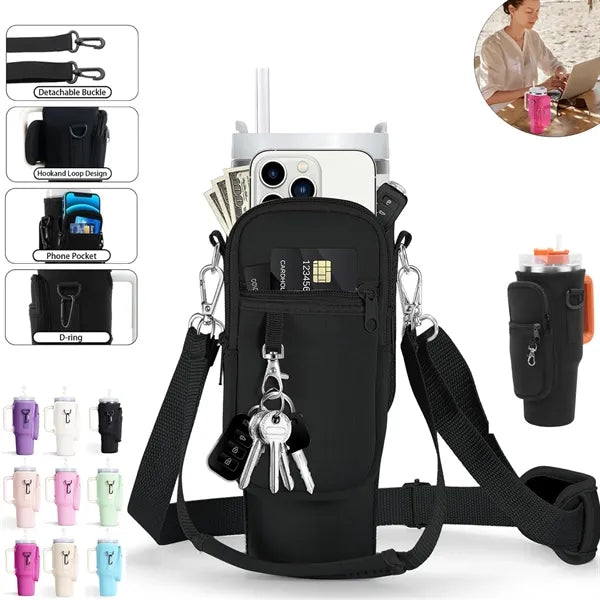 Neoprene Water Bottle Holder With Strap