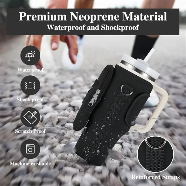 Neoprene Water Bottle Holder With Strap