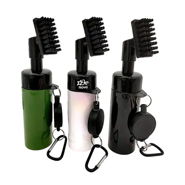Golf Club Brush Cleaner with Retainer Clip
