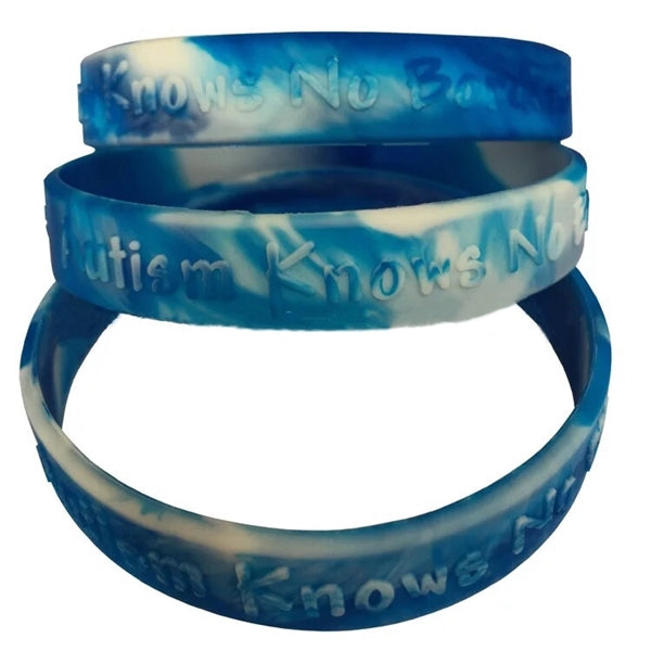 Two-Color Swirl Embossed Silicone Bracelet