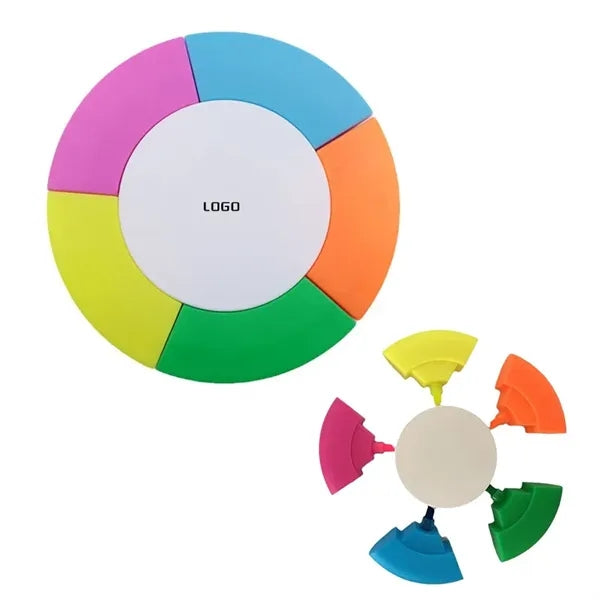 5-in-1 Round Shape Marker Graffiti Painting Highlighter