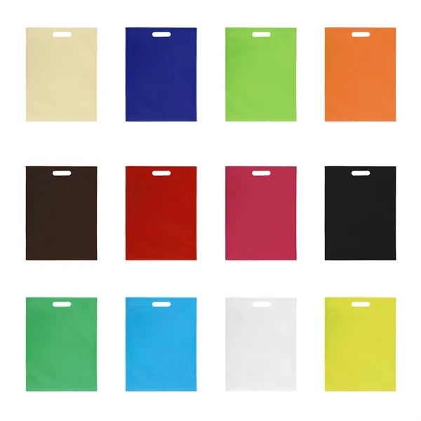 Heat Sealed Non Woven Shopping Bag W/ Die Cut Handle