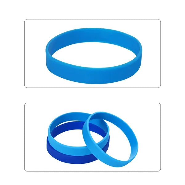 8"x0.5" Silkscreen Custom Silicone Bracelet Wristband
