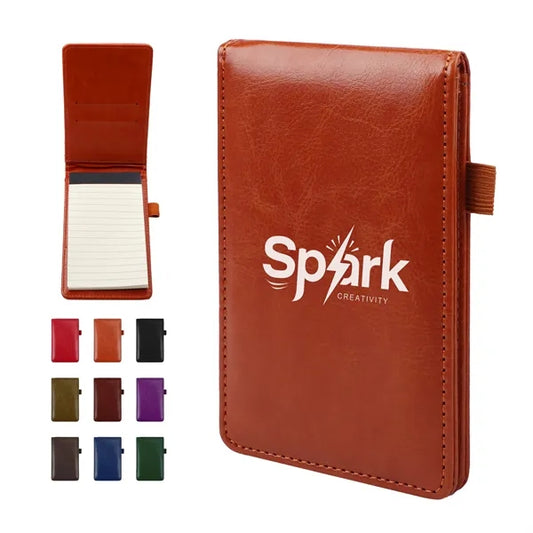 A7 Pocket Leather Notepads Holder Set W/ Card Slot