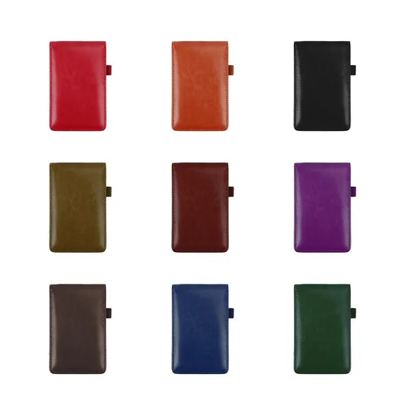 A7 Pocket Leather Notepads Holder Set W/ Card Slot