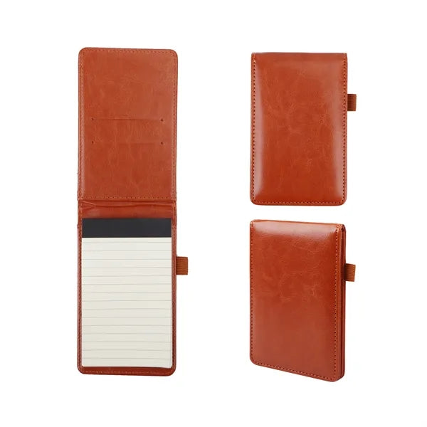 A7 Pocket Leather Notepads Holder Set W/ Card Slot