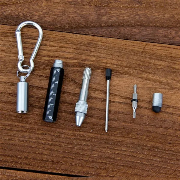 Metal Multifunction Tool Ballpoint Pen With Key Chain