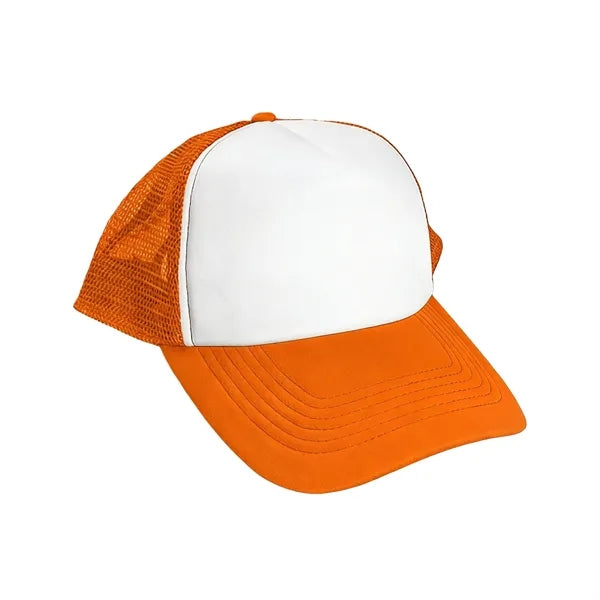 5 Panel Mesh Back Trucker Cap, Embroidered