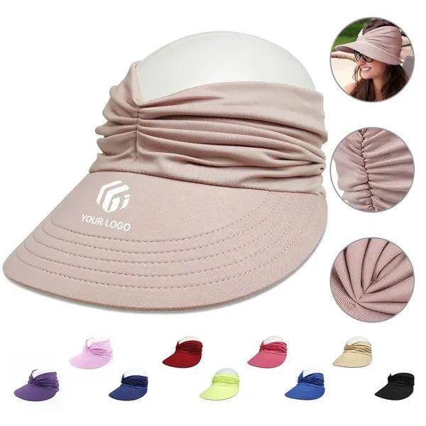 Portable outdoor sports women's beach sun hat empty top cap