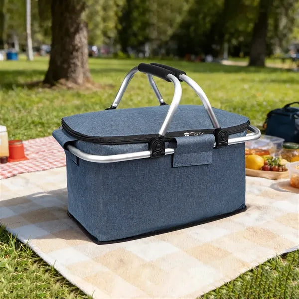 30L Foldable Insulated Cooler Bag Picnic Basket W/ Handle