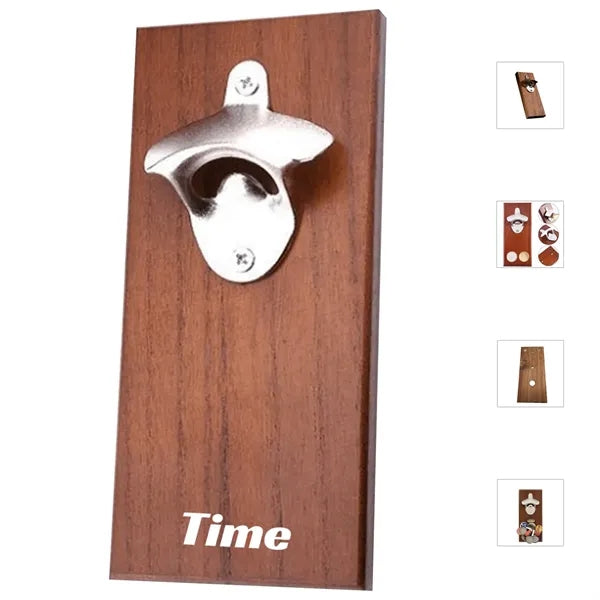 Wooden Wall Mounted Bottle Opener