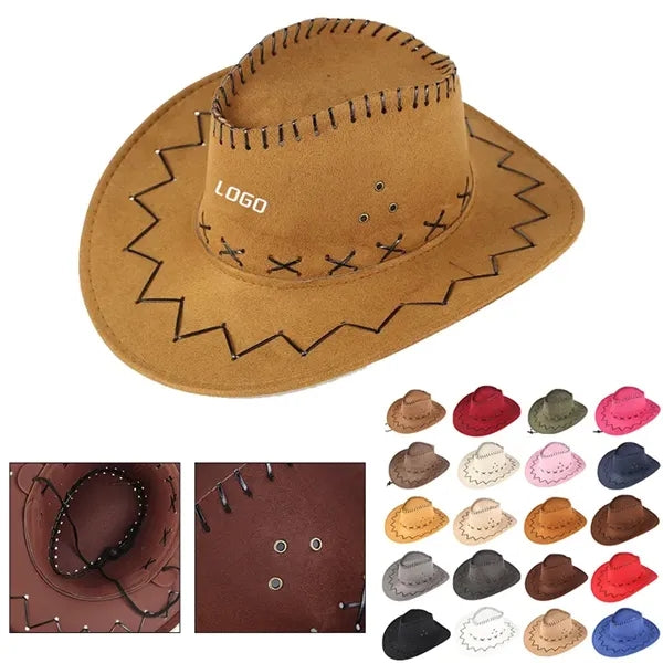 Fashion Faux Felt Cowboy Hat With Cords