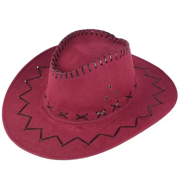 Fashion Faux Felt Cowboy Hat With Cords