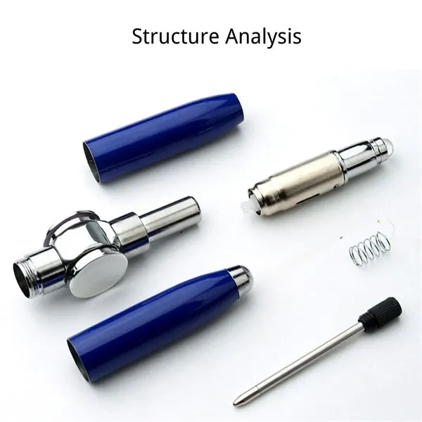 Practical metal fidget spinner ballpoint pen with LED light