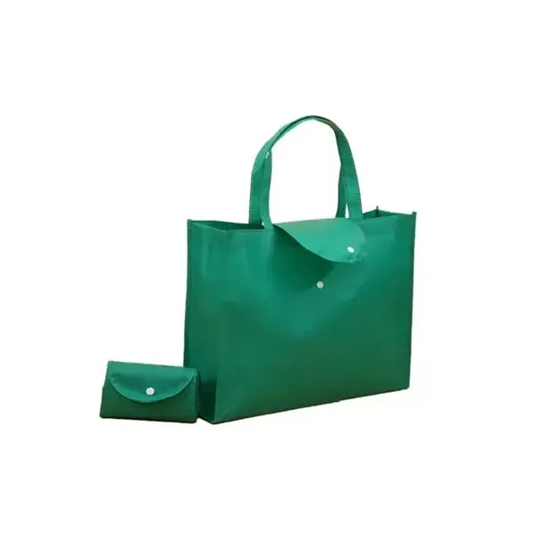 Folding Non-woven Tote Bags with Plastic Snap Button