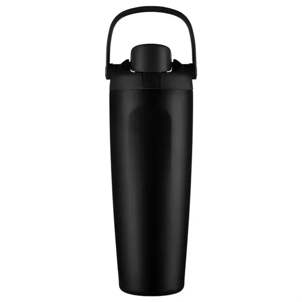 30oz Stainless Steel Dual-Lid Sports Water Bottle