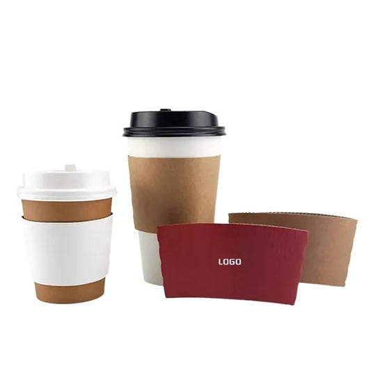Corrugated Kraft Paper Cup Sleeve for 12-16 oz
