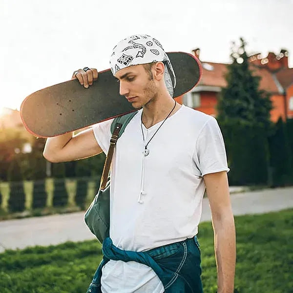 Breathable Quick Dry Head Scarf Wrap Durag Bandana Cap