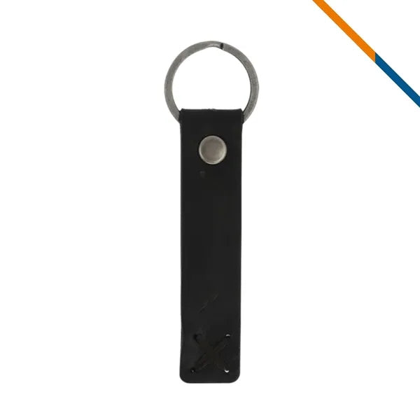 GrainKey Riveted Leather Keychain