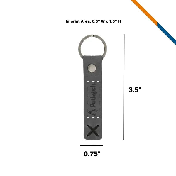 GrainKey Riveted Leather Keychain