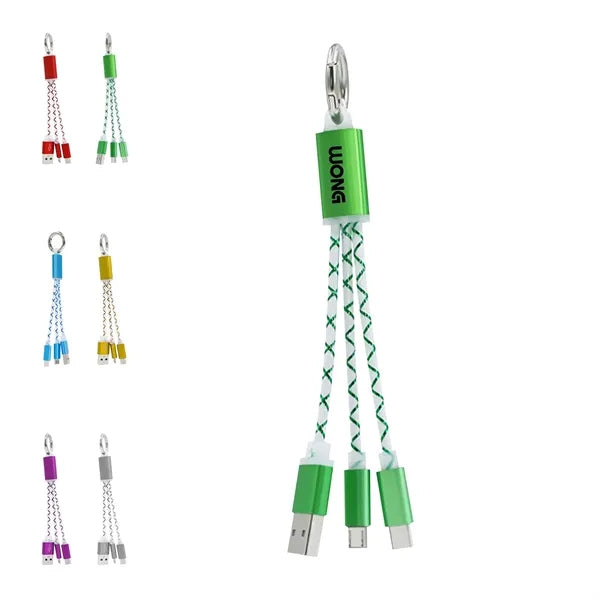 2 in 1 Key Chain Type C USB Cable for Android Phones