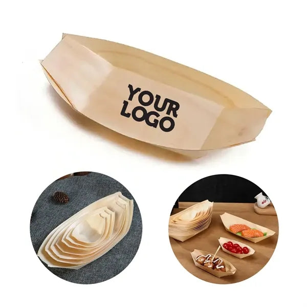 Disposable Pine Wood Boat Plate