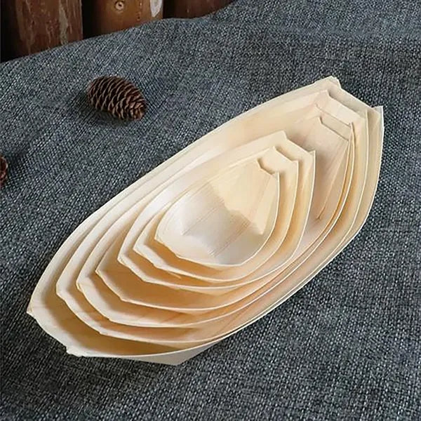 Disposable Pine Wood Boat Plate