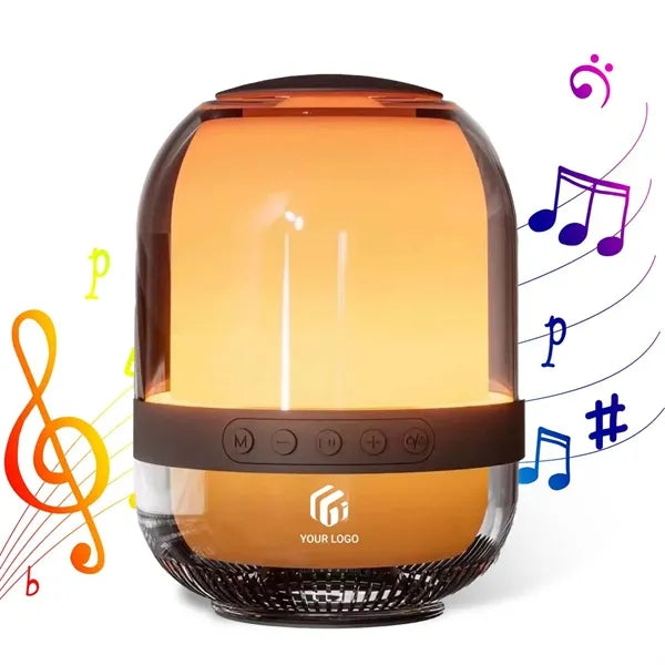 Portable wireless stereo bluetooth speaker with light show